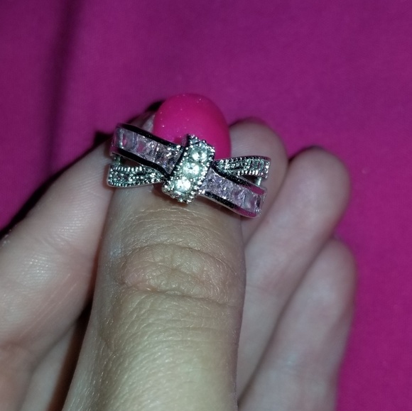 Pink & Silver Rhinestone Ring - Picture 6 of 7